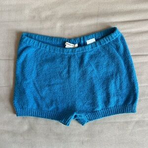 Paloma Wool Teal Terry Knit Shorts